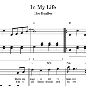 In My Life - Partitura para Piano