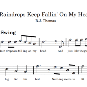 Raindrops Keep Fallin' On My Head - Instrumentos em Sib