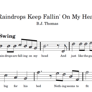 Raindrops Keep Fallin' On My Head - Partitura para Sax Alto