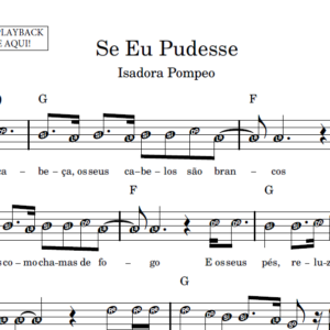 Se Eu Pudesse - Partitura Facilitada