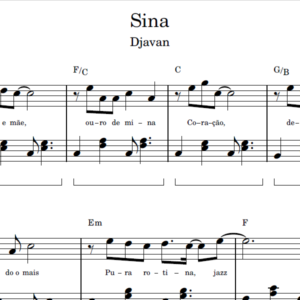 Sina - Partitura para Piano