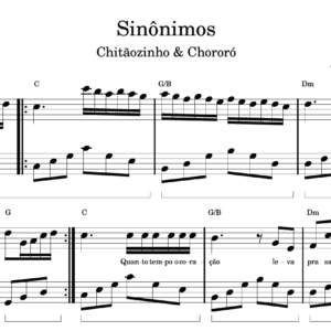 Sinônimos - Partitura para Piano
