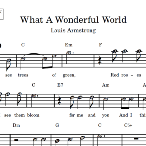 What A Wonderful World - Partitura Facilitada