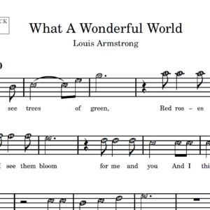 What A Wonderful World - Partitura para Sax Alto