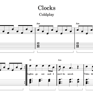 Clocks - Partitura para Piano