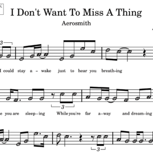 I Don't Want To Miss A Thing - Partitura para Sax Alto