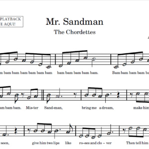 Mr. Sandman - Partitura para Sax Alto