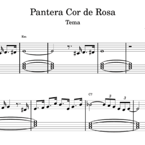 Pantera Cor de Rosa - Partitura para Piano