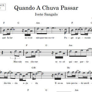 Quando A Chuva Passar - Partitura Facilitada