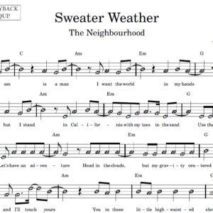 Sweater Weather - Partitura Facilitada