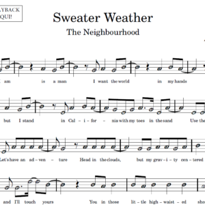 Sweater Weather - Partitura para Sax Alto
