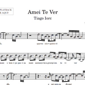 Amei Te Ver - Partitura para Instrumentos em Sib