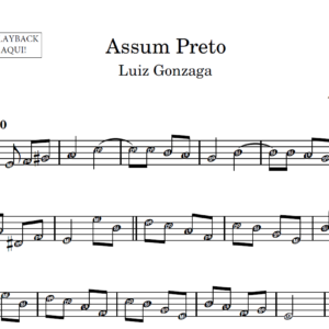 Assum Preto - Partitura para Sax Alto