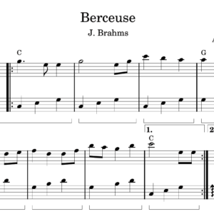 Berceuse - Partitura para Piano