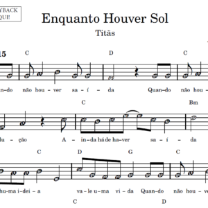 Enquanto Houver Sol - Partitura Facilitada