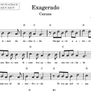 Exagerado - Partitura Facilitada