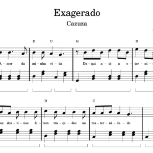 Exagerado - Partitura para Piano