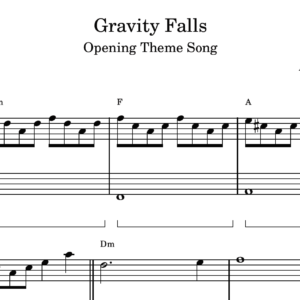Gravity Falls - Partitura para Piano