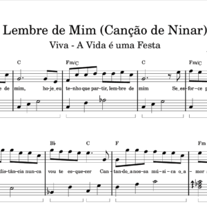 Lembre de Mim - Partitura para Piano