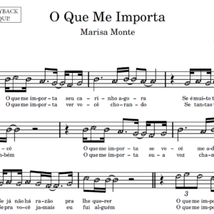 O Que Me Importa - Partitura para Instrumentos em Sib