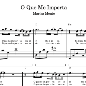 O Que Me Importa - Partitura para Piano