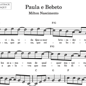 Paula e Bebeto - Partitura Facilitada