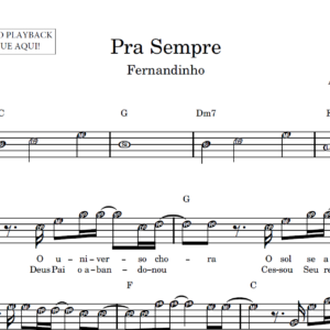 Pra Sempre - Partitura Facilitada
