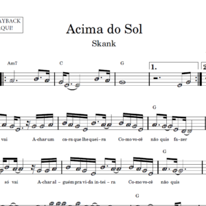 Acima do Sol - Partitura Facilitada