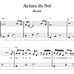 Acima do Sol - Partitura para Piano