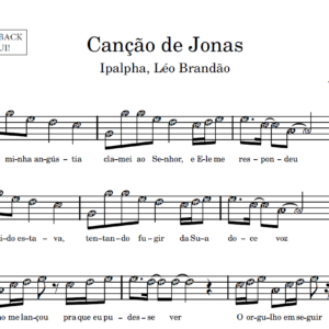 Canção de Jonas - Partitura para Sax Alto