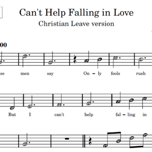 Can't Help Falling in Love - Instrumentos em Sib