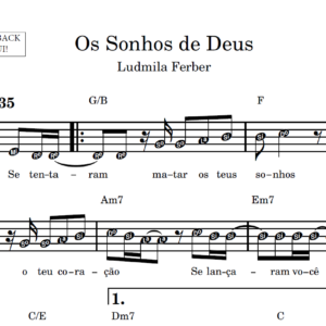 Os Sonhos de Deus - Partitura Facilitada