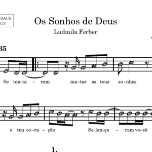 Os Sonhos de Deus - Partitura para Instrumentos em Sib