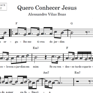 Quero Conhecer Jesus - Partitura Facilitada
