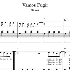 Vamos Fugir - Partitura para Piano