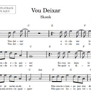 Vou Deixar - Partitura Facilitada