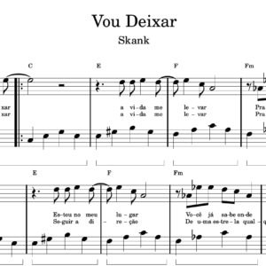 Vou Deixar - Partitura para Piano