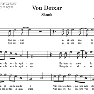 Vou Deixar - Partitura para Sax Alto