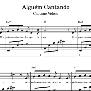 Alguém Cantando - Partitura para Piano