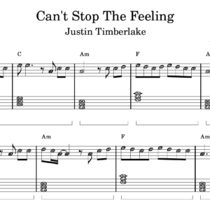 Can't Stop The Feeling - Partitura para Piano