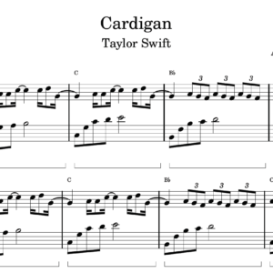 Cardigan - Partitura para Piano