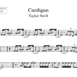 Cardigan - Partitura para Sax Alto