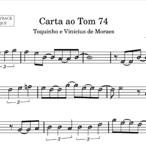 Carta ao Tom 74 - Partitura para Sax Alto