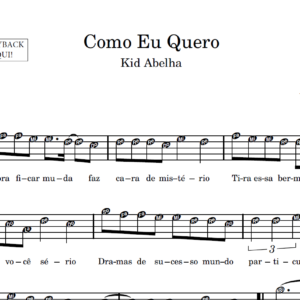 Como Eu Quero - Partitura para Instrumentos em Sib