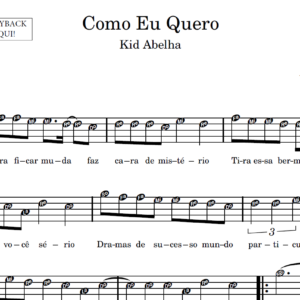 Como Eu Quero - Partitura para Sax Alto
