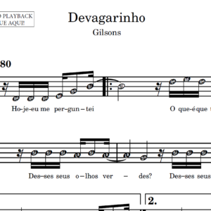 Devagarinho - Partitura para Sax Alto