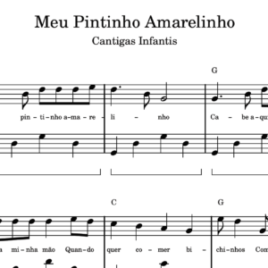 Meu Pintinho Amarelinho - Partitura para Piano