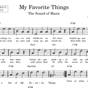 My Favorite Things - Partitura Facilitada