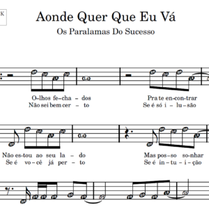 Aonde Quer Que Eu Vá - Partitura para Instrumentos em Sib