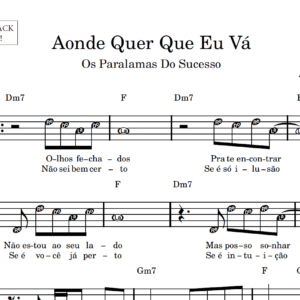 Aonde Quer Que Eu Vá - Partitura Facilitada